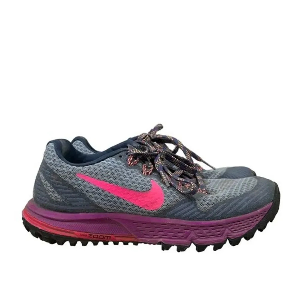 Nike Air Zoom Wildhorse 3 Gray & Blue Running Athletic Shoes 5